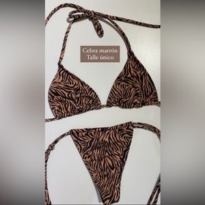 Swimwear bikini Brown/Black one size NEW